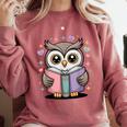 Cute Reading Owl Book Lover Teacher Librarian Bookworm Comfort Colors Sweatshirt Crimson Cute Reading Owl Book Lover Teacher Librarian Bookworm Comfort Colors Sweatshirt Crimson