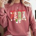 Cute Santas Favorite Para Christmas Paraprofessional Teacher Comfort Colors Sweatshirt Crimson