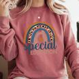 Cute Special Education Leopard Print SPED Teacher Idea Comfort Colors Sweatshirt Crimson