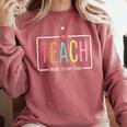 Cute Teacher Life Teach Them To Be Kind School Mom Teachers Comfort Colors Sweatshirt Crimson Cute Teacher Life Teach Them To Be Kind School Mom Teachers Comfort Colors Sweatshirt Crimson