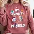 Cute Teacher My Students Are Out-Of This World Space Comfort Colors Sweatshirt Crimson Cute Teacher My Students Are Out-Of This World Space Comfort Colors Sweatshirt Crimson