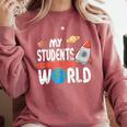 Cute Teacher My Students Are Out Of This World Space Men Women Kids Comfort Colors Sweatshirt Crimson Cute Teacher My Students Are Out Of This World Space Men Women Kids Comfort Colors Sweatshirt Crimson