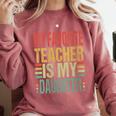 Dad My Favorite Teacher Is My Daughter Proud Daddy Comfort Colors Sweatshirt Crimson
