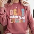 Deaf Dream Team Education Deaf Education Teacher Comfort Colors Sweatshirt Crimson Deaf Dream Team Education Deaf Education Teacher Comfort Colors Sweatshirt Crimson