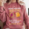 Dear Teacher Bestie You'Re Totally My Jam Shirt Kids Comfort Colors Sweatshirt Crimson