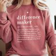 Difference Maker Definition Best Friend Teacher Life Comfort Colors Sweatshirt Crimson
