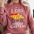 I Dig Kindergarten Student Teacher Construction First Day Comfort Colors Sweatshirt Crimson