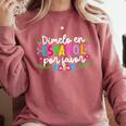 Dimelo En EspañOl Maestra De EspañOl Spanish Teacher Comfort Colors Sweatshirt Crimson