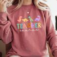 Dinosaur Teacher Teachersaurus Rex Dino Comfort Colors Sweatshirt Crimson Dinosaur Teacher Teachersaurus Rex Dino Comfort Colors Sweatshirt Crimson