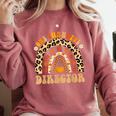 Director One Thankful Fall Teacher Women Life Comfort Colors Sweatshirt Crimson