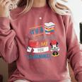 Disney Minnie Mouse Beautiful Day For Learning Teacher's Day Comfort Colors Sweatshirt Crimson Disney Minnie Mouse Beautiful Day For Learning Teacher's Day Comfort Colors Sweatshirt Crimson
