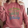 Disney This Teacher Runs On Coffee And Disney Gradient Logo Comfort Colors Sweatshirt Crimson