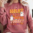 What Are We Doing Today Halloween PE Spooky Teacher Comfort Colors Sweatshirt Crimson
