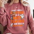 I Don't Need A Costume I'm Math Teacher Costume Halloween Men Women Comfort Colors Sweatshirt Crimson