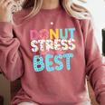 Donut Stress Just Do Your Best Teachers Testing Day For Men Women Girls Kids Comfort Colors Sweatshirt Crimson Donut Stress Just Do Your Best Teachers Testing Day For Men Women Girls Kids Comfort Colors Sweatshirt Crimson