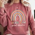 Dream Team Special Education Teacher ED SPED Squad Rainbow Comfort Colors Sweatshirt Crimson Dream Team Special Education Teacher ED SPED Squad Rainbow Comfort Colors Sweatshirt Crimson