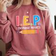 I E P I Encourage Progress Special Education Teacher Comfort Colors Sweatshirt Crimson I E P I Encourage Progress Special Education Teacher Comfort Colors Sweatshirt Crimson