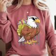 Eagle First Day Of School Teacher Back To School Eagle Comfort Colors Sweatshirt Crimson Eagle First Day Of School Teacher Back To School Eagle Comfort Colors Sweatshirt Crimson