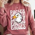 Eagles School Sports Fan Team Spirit Teacher Parent Student Comfort Colors Sweatshirt Crimson Eagles School Sports Fan Team Spirit Teacher Parent Student Comfort Colors Sweatshirt Crimson
