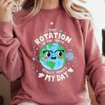 Earth Day Rotation Of The Earth Makes My Day Science Teacher Comfort Colors Sweatshirt Crimson