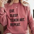 Eat Sleep Teach Art Repeat Teaching Art Teacher Comfort Colors Sweatshirt Crimson Eat Sleep Teach Art Repeat Teaching Art Teacher Comfort Colors Sweatshirt Crimson