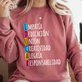 Educar Bilingual Spanish Teacher Comfort Colors Sweatshirt Crimson Educar Bilingual Spanish Teacher Comfort Colors Sweatshirt Crimson
