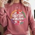 Educational Wingman Assistant Teaching a School Teacher Aide Comfort Colors Sweatshirt Crimson Educational Wingman Assistant Teaching a School Teacher Aide Comfort Colors Sweatshirt Crimson