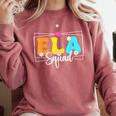 ELA Squad Teacher Back To School English Language Arts Comfort Colors Sweatshirt Crimson ELA Squad Teacher Back To School English Language Arts Comfort Colors Sweatshirt Crimson