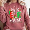 Elf Squad Pre-k Teacher Christmas Child Xmas Comfort Colors Sweatshirt Crimson