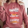 English Teacher Comfort Colors Sweatshirt Crimson English Teacher Comfort Colors Sweatshirt Crimson