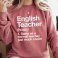 English Teacher Definition Back To School First Day Comfort Colors Sweatshirt Crimson
