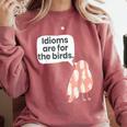English Teachers Idiom Joke Grammar Police Literature Lovers Men Women Girls Kids Comfort Colors Sweatshirt Crimson