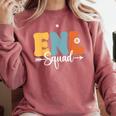 ENL Squad Back To School Teachers Students ENL Crew Men Women Girls Kids Comfort Colors Sweatshirt Crimson ENL Squad Back To School Teachers Students ENL Crew Men Women Girls Kids Comfort Colors Sweatshirt Crimson