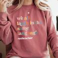 ESL Teacher ESOL Student Cute Retro Back To School First Day Comfort Colors Sweatshirt Crimson ESL Teacher ESOL Student Cute Retro Back To School First Day Comfort Colors Sweatshirt Crimson