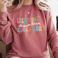 Exceptional Education Dream Team SPED ESE Teacher Autism Comfort Colors Sweatshirt Crimson