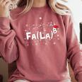 FA LA8 Christmas Santa Fa La Math Teacher Mathematic Comfort Colors Sweatshirt Crimson