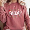FA LA8 Christmas Santa Fa La Math Teacher Men Women Comfort Colors Sweatshirt Crimson FA LA8 Christmas Santa Fa La Math Teacher Men Women Comfort Colors Sweatshirt Crimson