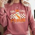 Fab Boo Lous 5th Grade Teacher Retro Ghost Spooky Halloween Comfort Colors Sweatshirt Crimson Fab Boo Lous 5th Grade Teacher Retro Ghost Spooky Halloween Comfort Colors Sweatshirt Crimson