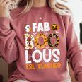 Faboolous ESL ESOL Teacher Spooky Teacher Halloween Costume For Men Women Comfort Colors Sweatshirt Crimson Faboolous ESL ESOL Teacher Spooky Teacher Halloween Costume For Men Women Comfort Colors Sweatshirt Crimson