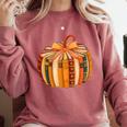 Fall Book Halloween Costume Autumn Pumpkin Teacher Kids Comfort Colors Sweatshirt Crimson
