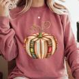 Fall Book Pumpkin Fall Librarians Bookworm Teachers Students Comfort Colors Sweatshirt Crimson
