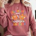 Fall In Love With Learning Autumn Fall Season Teacher Comfort Colors Sweatshirt Crimson