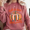 Fall In Love With Learning Book Lover Autumn Pumpkin Teacher Comfort Colors Sweatshirt Crimson