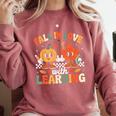 Fall In Love With Learning Shirt Autumn Thanksgiving Teacher Comfort Colors Sweatshirt Crimson