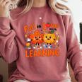 Fall In Love With Learning Thanksgiving Teacher Student Kids Comfort Colors Sweatshirt Crimson Fall In Love With Learning Thanksgiving Teacher Student Kids Comfort Colors Sweatshirt Crimson