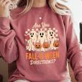 Are You Fall O Ween Directions Teacher Halloween Boo Ghost Comfort Colors Sweatshirt Crimson Are You Fall O Ween Directions Teacher Halloween Boo Ghost Comfort Colors Sweatshirt Crimson