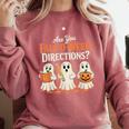Are You Fall O Ween DirectionsRetro Teacher Halloween Ghost Comfort Colors Sweatshirt Crimson Are You Fall O Ween DirectionsRetro Teacher Halloween Ghost Comfort Colors Sweatshirt Crimson