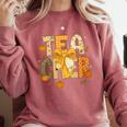 Fall Teacher Pumpkin Coquette Bow Autumn Classroom Comfort Colors Sweatshirt Crimson Fall Teacher Pumpkin Coquette Bow Autumn Classroom Comfort Colors Sweatshirt Crimson
