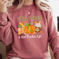 Fall Vibes And That Teacher Life Autumn Thanksgiving Comfort Colors Sweatshirt Crimson Fall Vibes And That Teacher Life Autumn Thanksgiving Comfort Colors Sweatshirt Crimson