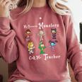 My Favorite Monsters Call Me Teacher Thank Mummy Vampire Bat Comfort Colors Sweatshirt Crimson My Favorite Monsters Call Me Teacher Thank Mummy Vampire Bat Comfort Colors Sweatshirt Crimson